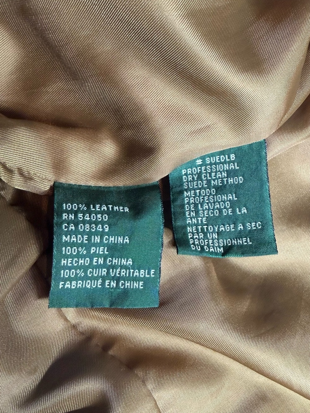 Lauren Ralph Lauren Ladies Suede Zip Jacket - Chestnut Brown - Picture 3 of 5